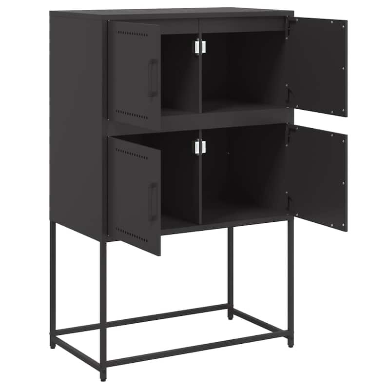 vidaXL Sideboard Storage Cabinet Cupboard Highboard Living Room Furniture Steel - 15.2 x 27.0 x 42.1