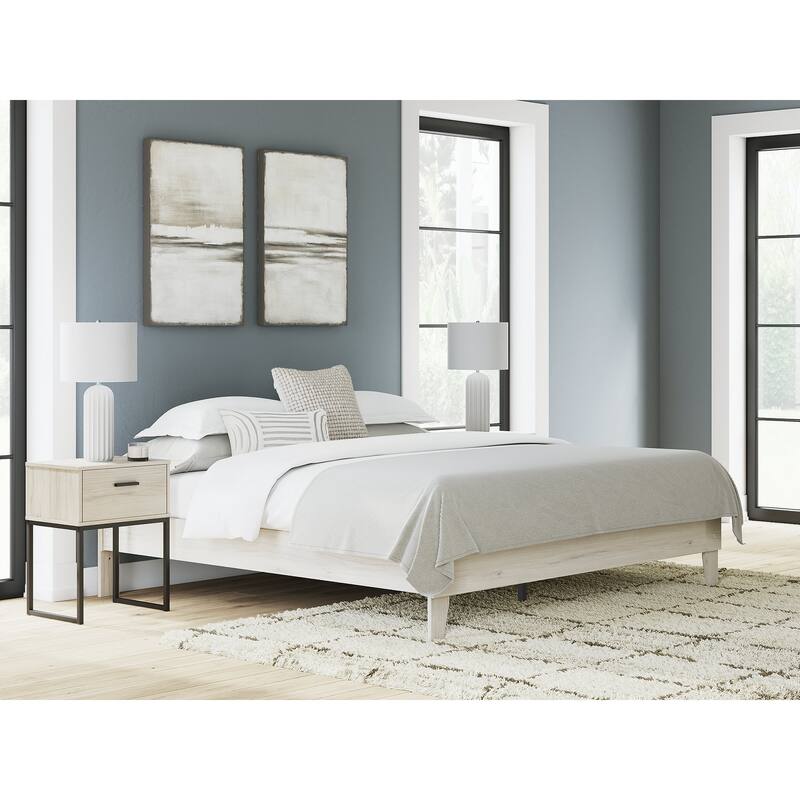 Signature Design by Ashley Socalle White King Platform Bed