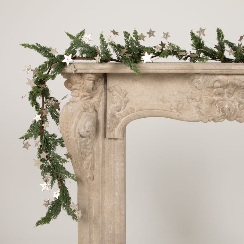 Star Shaped Garland with Glitter