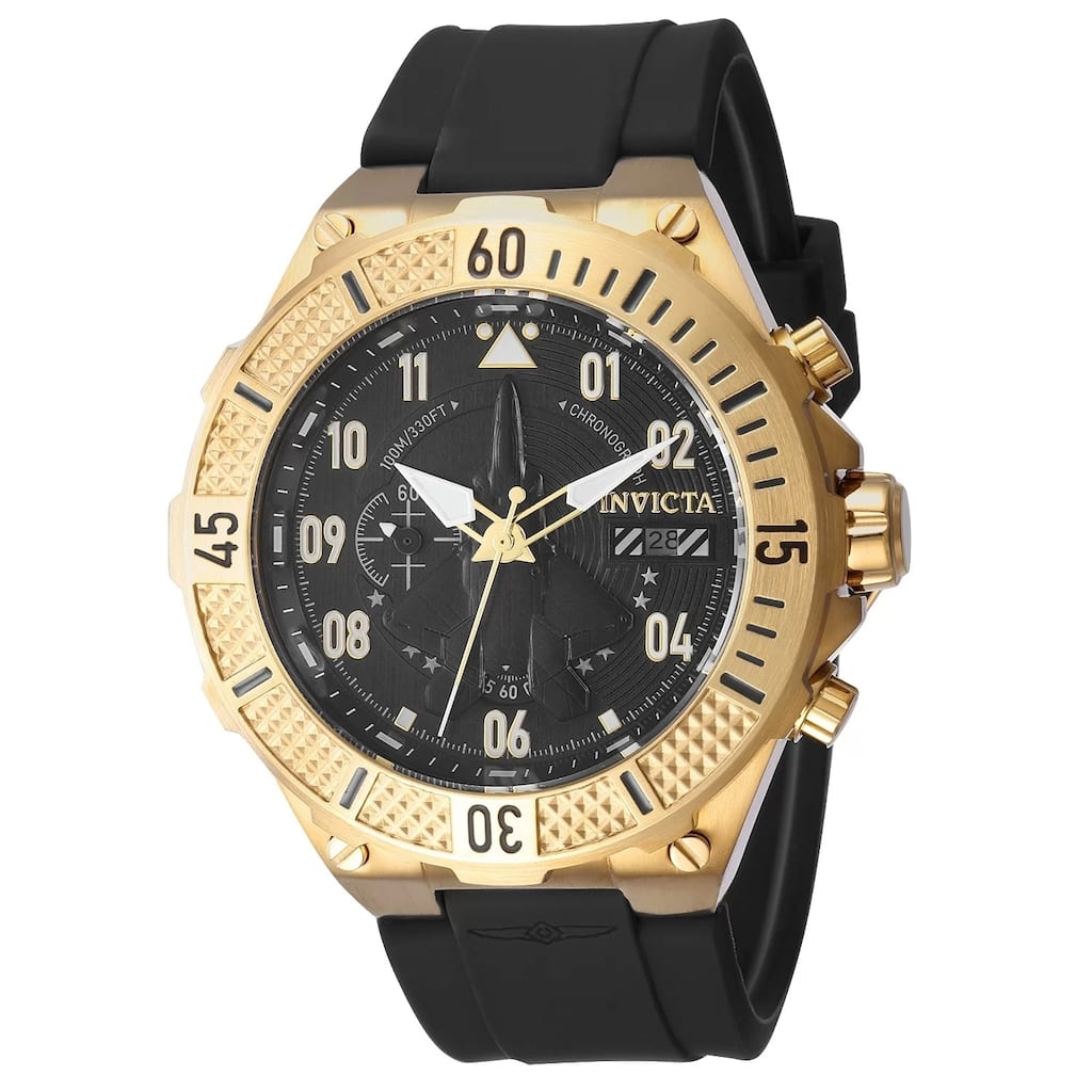 Invicta Men's 39889 Aviator Quartz Multifunction Black Dial Watch