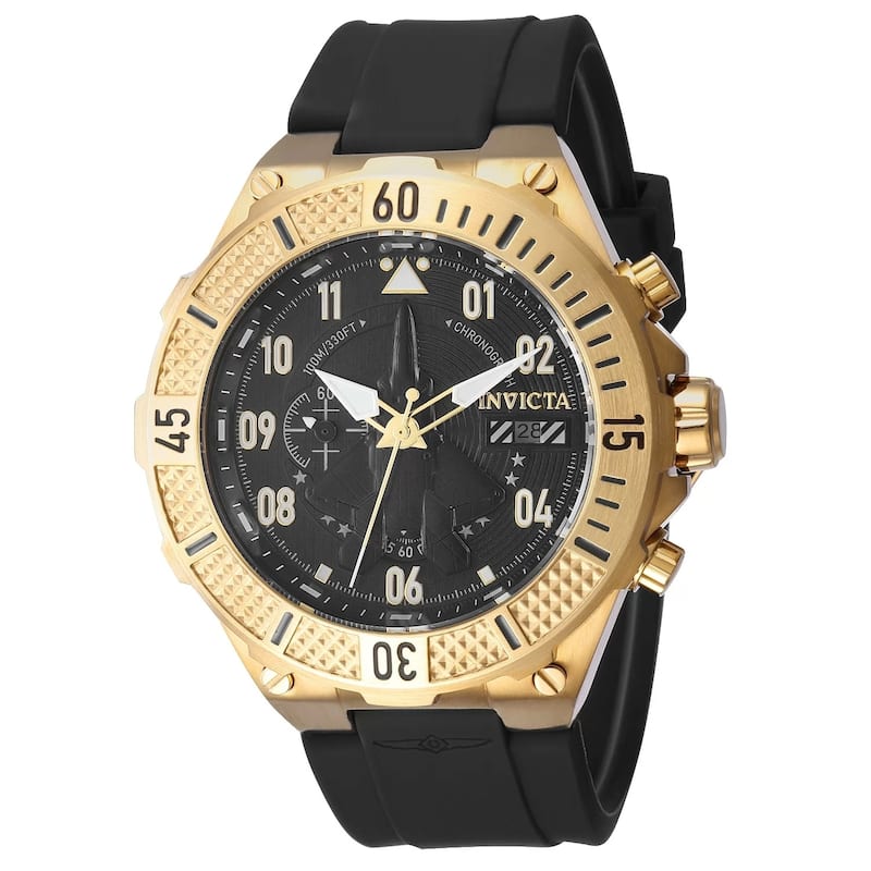 Invicta Men's 39889 Aviator Quartz Multifunction Black Dial Watch
