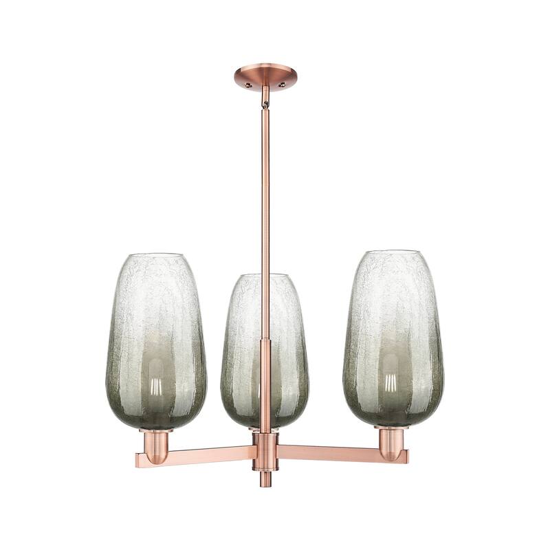 Innovations Lighting Downtown Urban - Brookhaven Flute - 3 Light 18" Stem Hung Chandelier