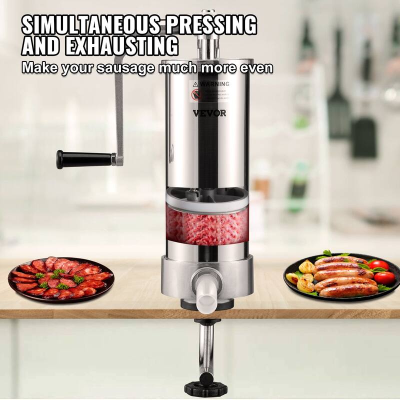 VEVOR Sausage Stuffer 304 Stainless Steel Vertical Sausage Stuffer Sausage Filling Machine