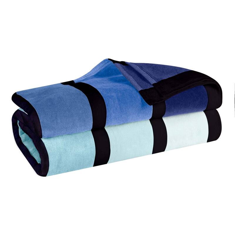Superior Faded Stripes Cotton Velour Quick-Dry Oversized Beach Towel