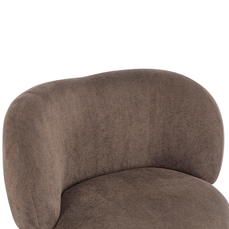 Dark Brown Side Chair Lounge Chair Leisure Chair Accent Chair with Wood Legs, Rustic Coffee Chair Corner Chair