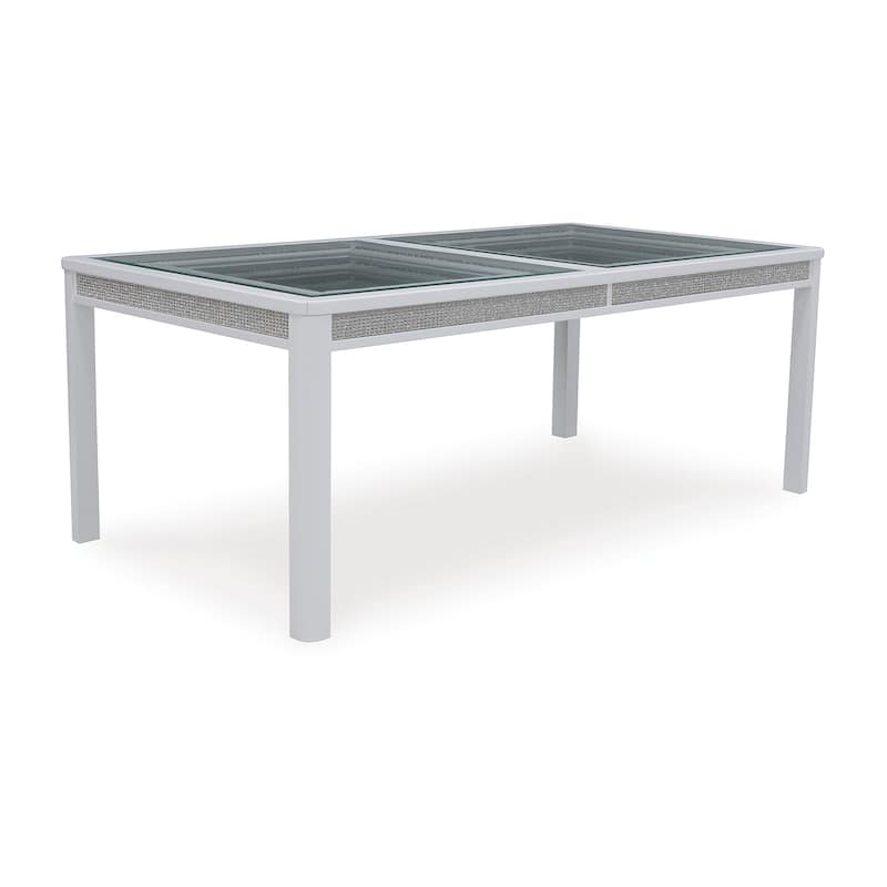 Signature Design by Ashley Chalanna White/Green Rectangular Dining Extension Table - 42"W x 96"D x 30"H