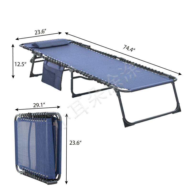 Folding Chaise Lounge Pool Chair Set of 2, Patio Sun Tanning Chair, Outdoor Lounge Chair with 4-Position Reclining Back