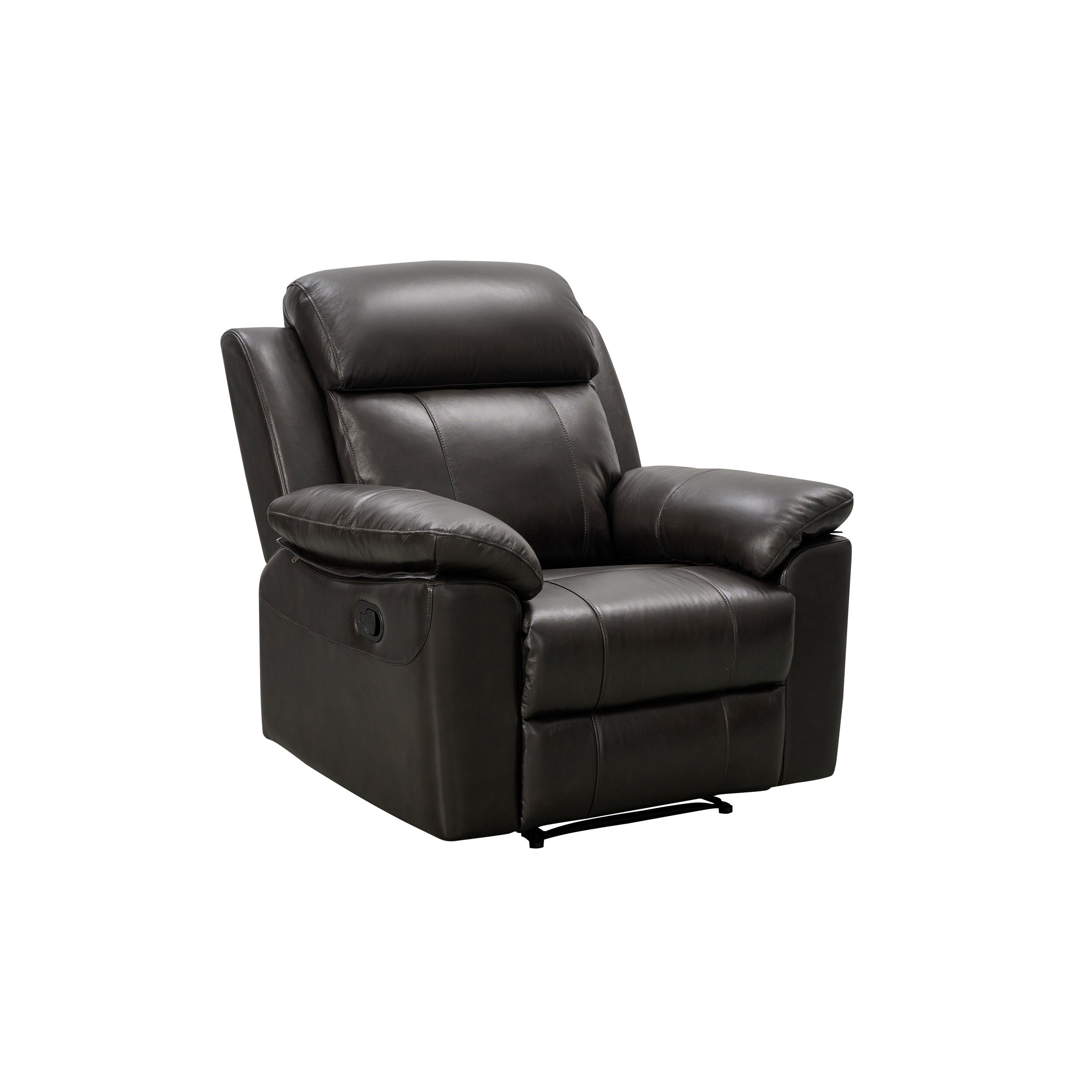 Abbyson braylen brown top grain leather outlet reclining loveseat