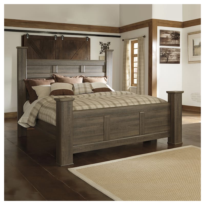 Juararo Dark Brown Poster Bed