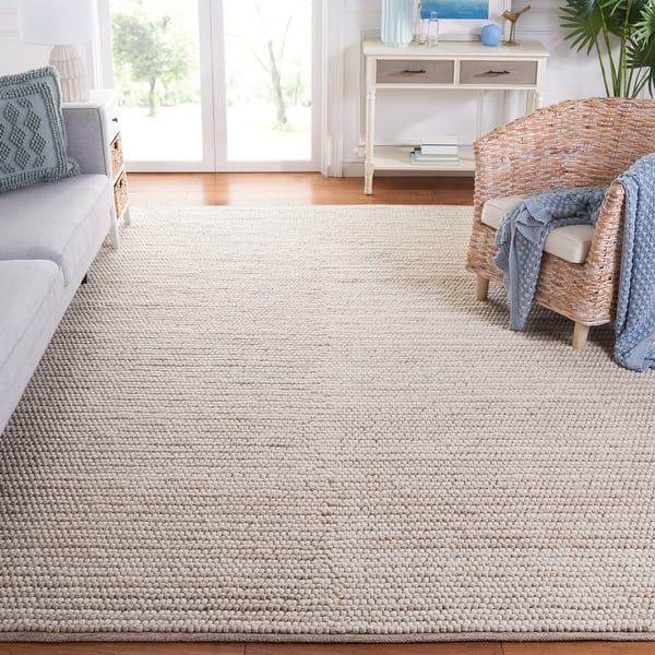 slide 2 of 30, Martha Stewart by SAFAVIEH Handmade Lisaveta Modern Wool Rug 9' x 12' - Ivory/Beige - Rectangle