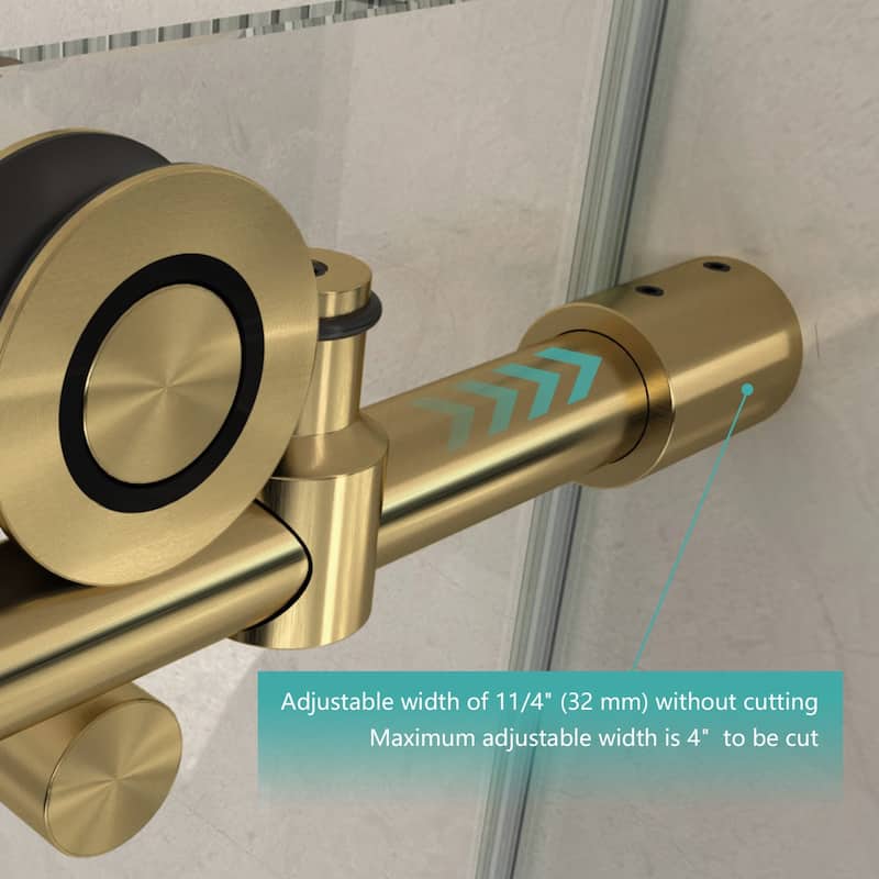 i-Homare 55 - 59 in.W x 60 in.H Tub Sliding Shower Door with Soft Closing System