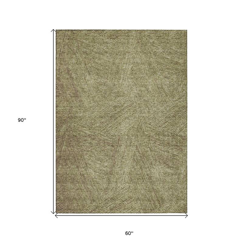 HomeRoots Abstract Transitional Rectangle Outdoor Rug
