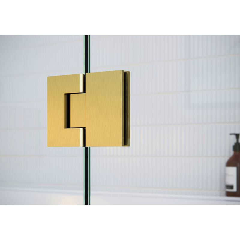 Glass Warehouse 78" x 57.75" Frameless Shower Door - Glass Hinge