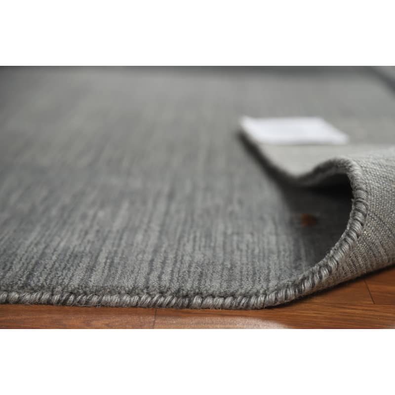 Hand Knotted Oriental 100% Wool Carpet Tribal Animal Pictorial Greys & Charcoal Gabbeh Area Rug - 7' 6'' X 5' 2''