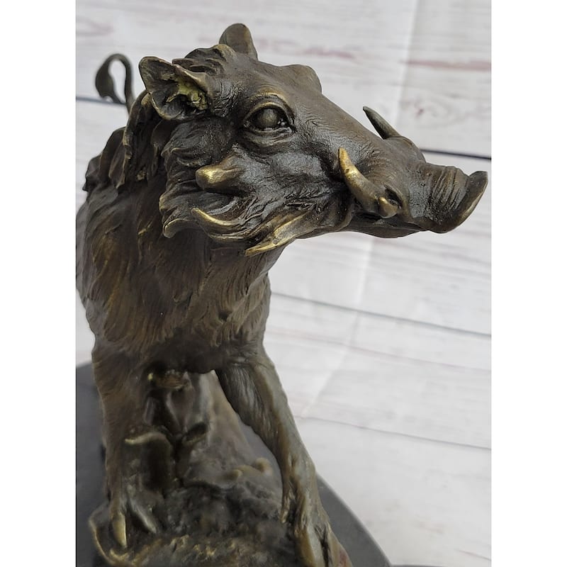 Boar Wild Pig Bronze Statue Sculpture By Barye Figure Farm Animal Lost Wax Decor