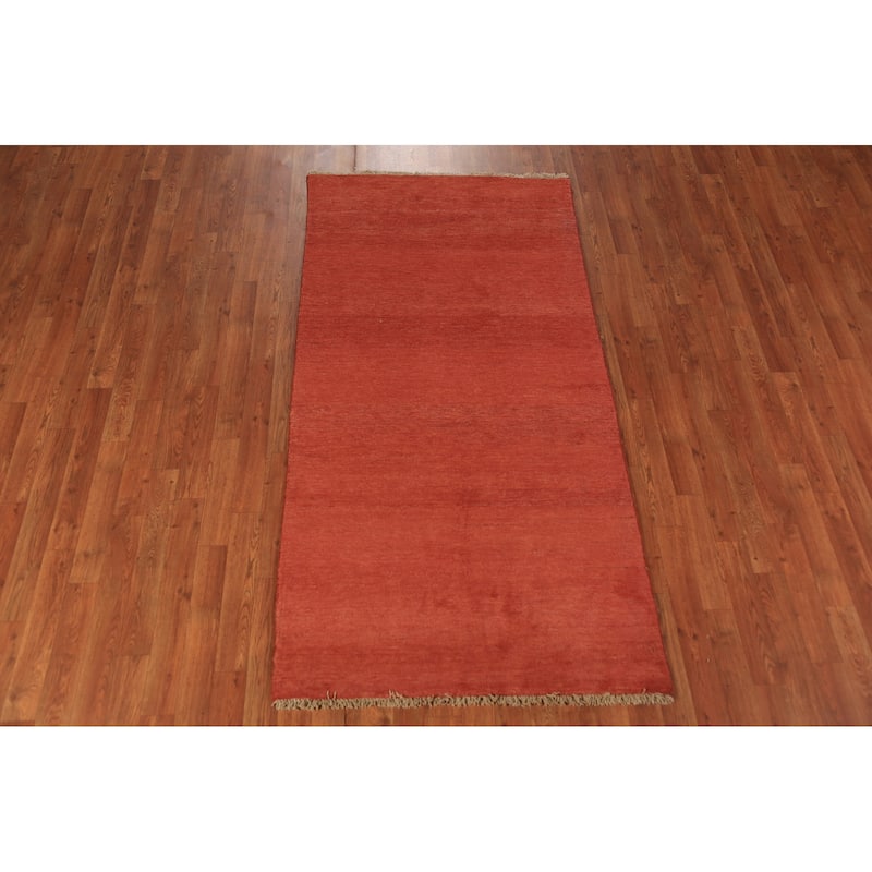 Striped Gabbeh Oriental Rug Handmade Wool Carpet - 3'4" x 6'5"