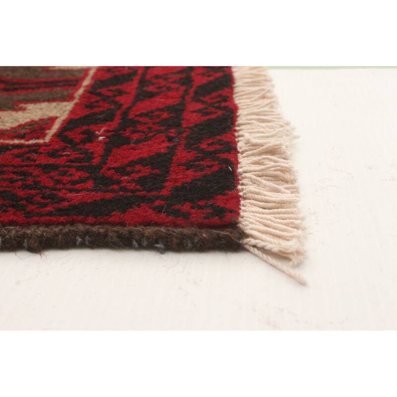 Hand-knotted Herati Red Wool Rug - 3'2" x 5'5"/3'2 x 5'5