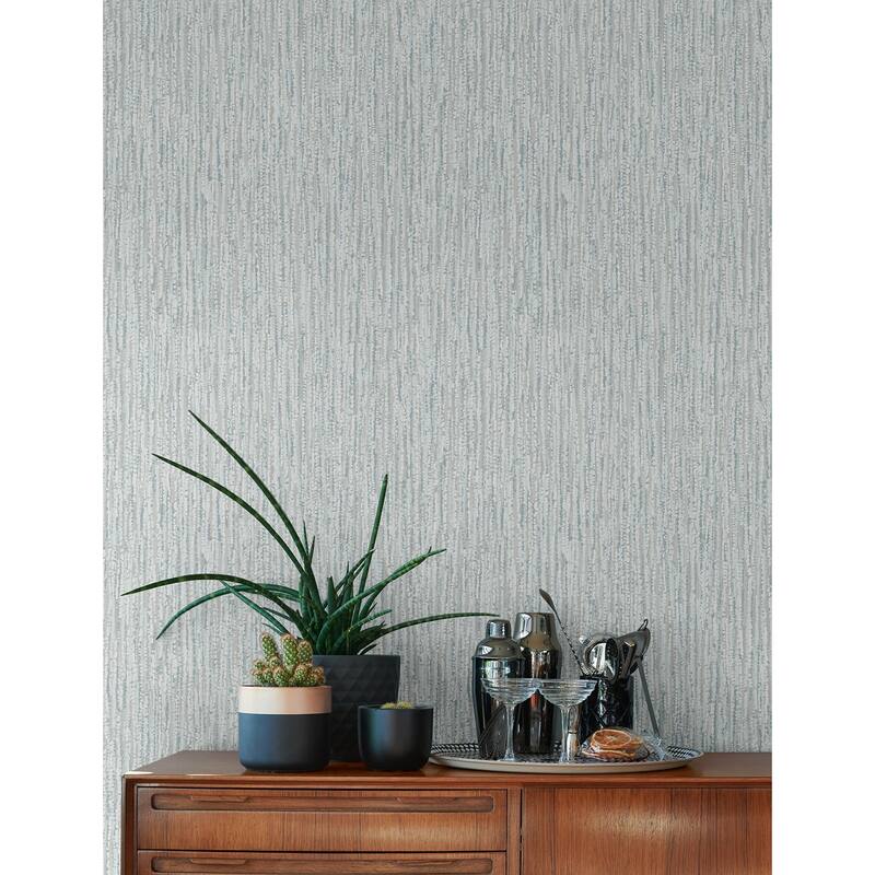 A-Street Prints Corliss Light Blue Beaded Strands Wallpaper
