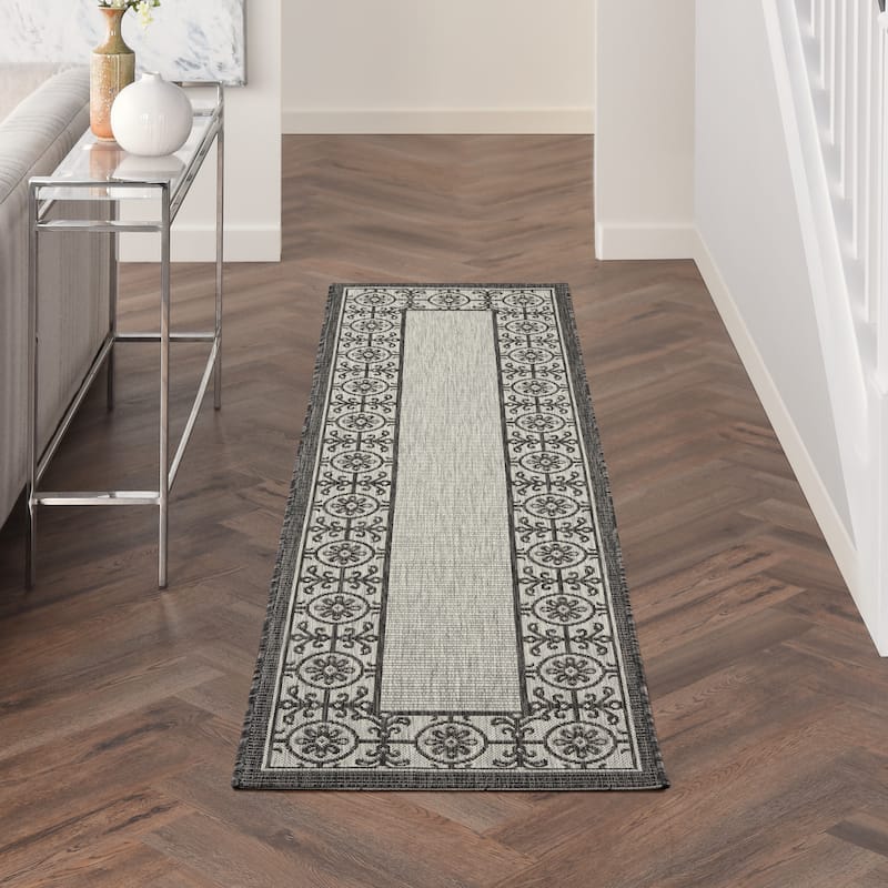 Nourison Garden Party Bordered Indoor/Outdoor Area Rug