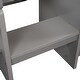 preview thumbnail 32 of 46, Wood Twin Loft Bed with 2 Shelves & 2 drawers for Bedroom(Antique Gray)