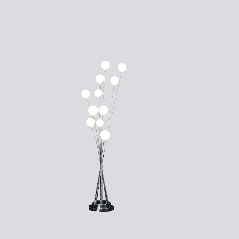 46" Chrome Multi Light LED Novelty Floor Lamp - 46 X 9 X 9