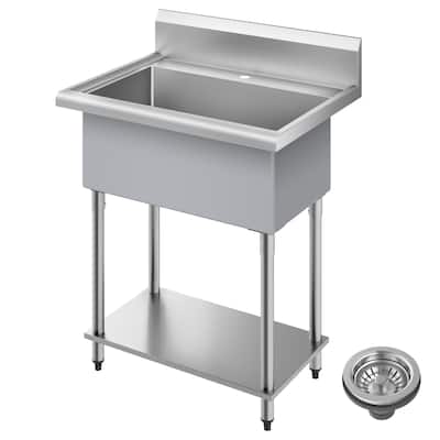 KRAUS Standart Pro 32 in. Stainless Steel 1-Bowl Laundry Utility Sink