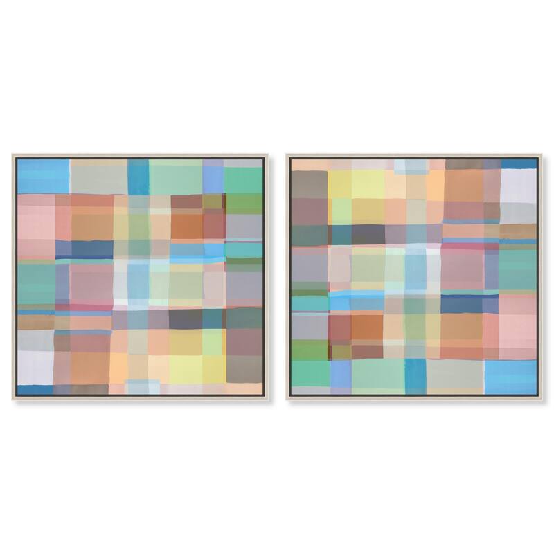 Mosaic Sneaker Canvas by Art Remedy - 15" x 10" - Silver