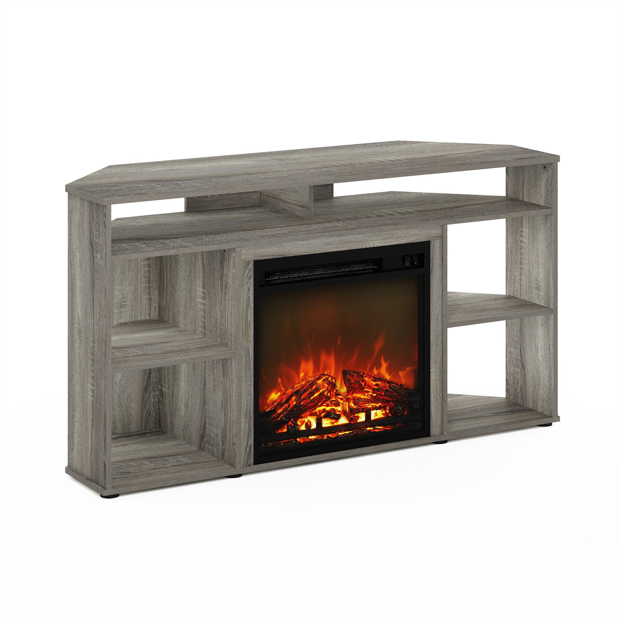 Furinno Jensen Corner TV Stand with Fireplace for TV up to 55 Inches - On  Sale - Bed Bath u0026 Beyond - 36394244