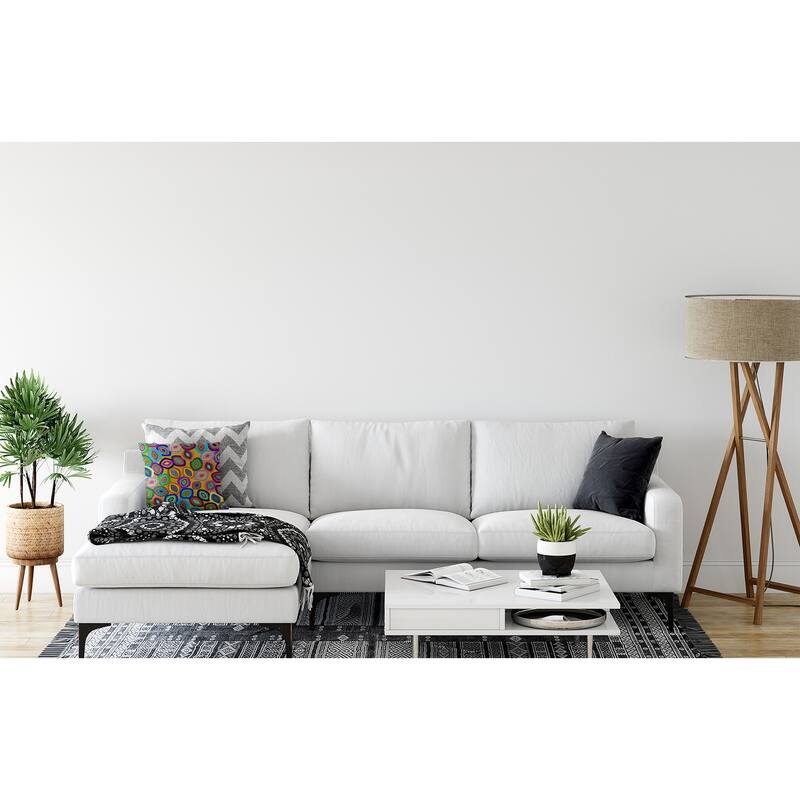 Modern Leaf Pile Accent Pillow