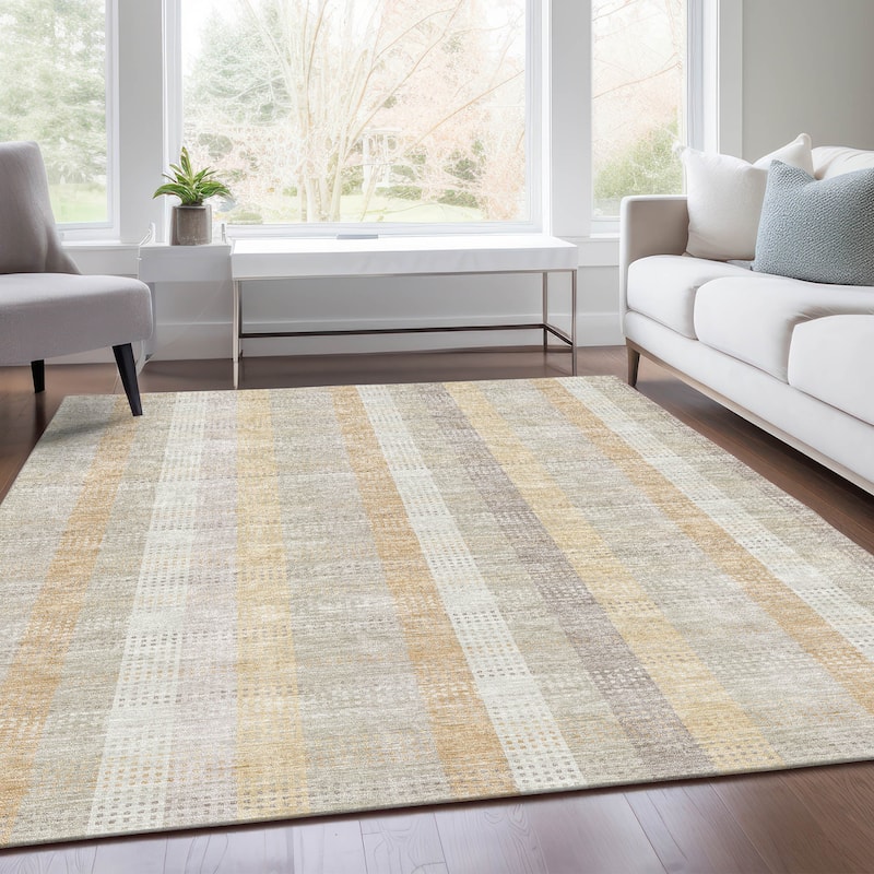 Premium Washable Super Soft Modern Plaid Mayfield Rug
