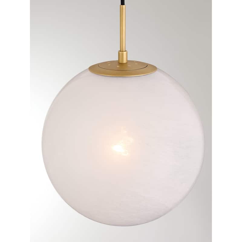 Minka Lavery 291 Mist 12" Wide Pendant with Alabaster Glass Shade