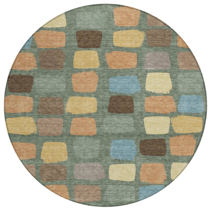 Machine Washable Indoor/ Outdoor Casual Hoppy Chantille Rug