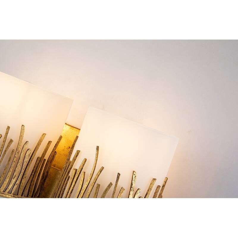 Sawgrass 2 Light Vanity in Distressed Gold