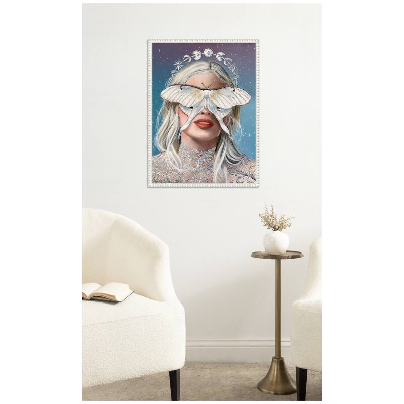 Kate and Laurel Moon Witch by Charlotte Brindley Framed Canvas Wall Art Print
