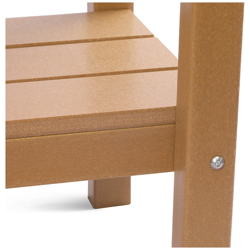 Laguna Hdpe All Weather Outdoor Patio Two Shelf Table
