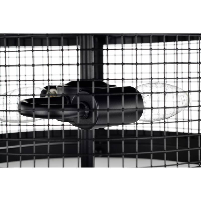 Carmella 25 Inch Industrial Style Lighted Ceiling Fan Cage with Remote