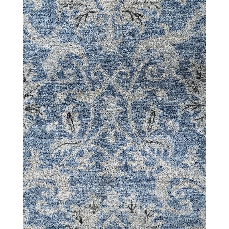 Ikat One-of-a-Kind Hand-Knotted Area Rug - Gray, 9' 1" x 11' 10" - 9' 1" x 11' 10"