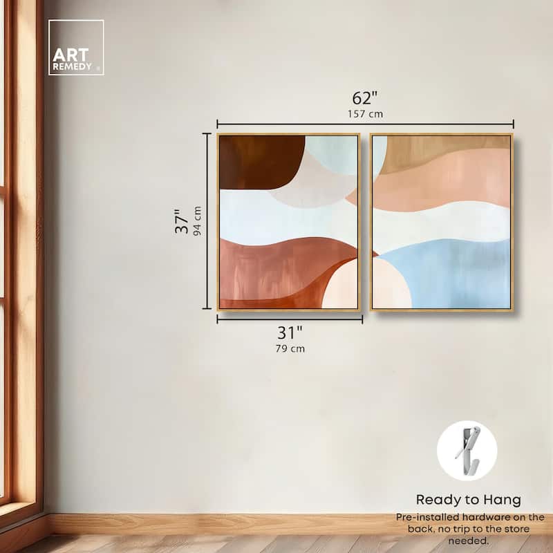 Evolving Shapes I Canvas Set of 2 by Art Remedy