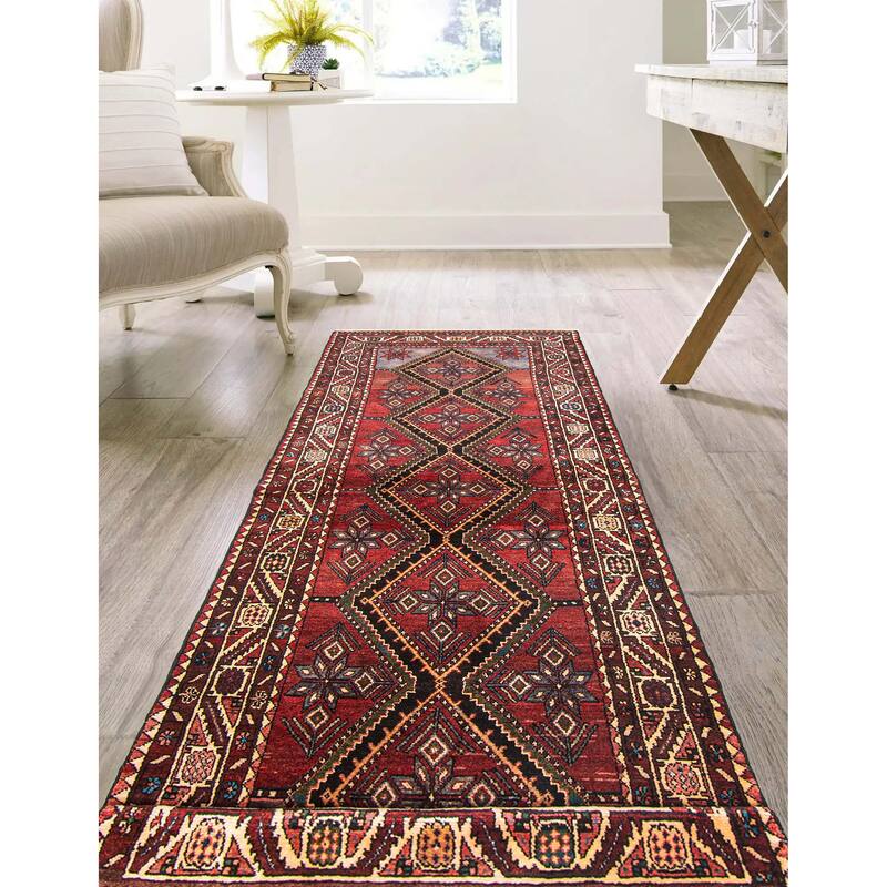 ECARPETGALLERY Hand-knotted Konya Anatolian Red Wool Rug - 3'4 x 9'9