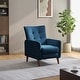 preview thumbnail 1 of 46, Aurora Comfy Manual Recliner with Wood Base NAVY
