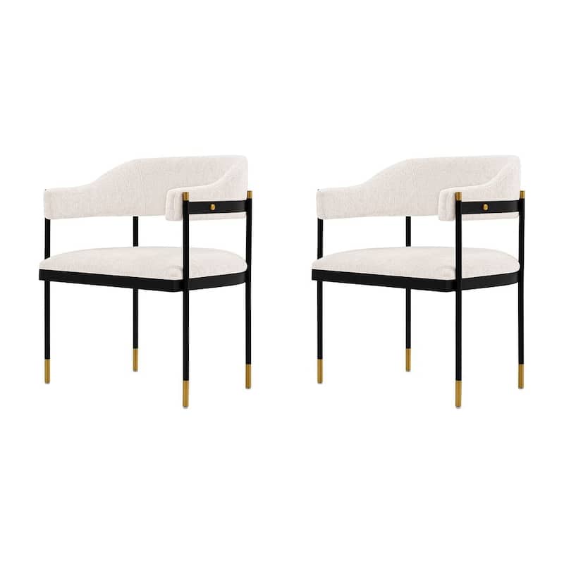 Manhattan Comfort Modern Lia Boucle Dining Armchair