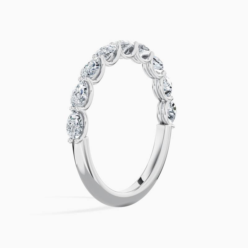 Auriya 14k Gold Pear-shaped East-West Lab Grown Diamond Half Eternity Band 0.90 - 3.00 ct. tw. (F-G, VS)
