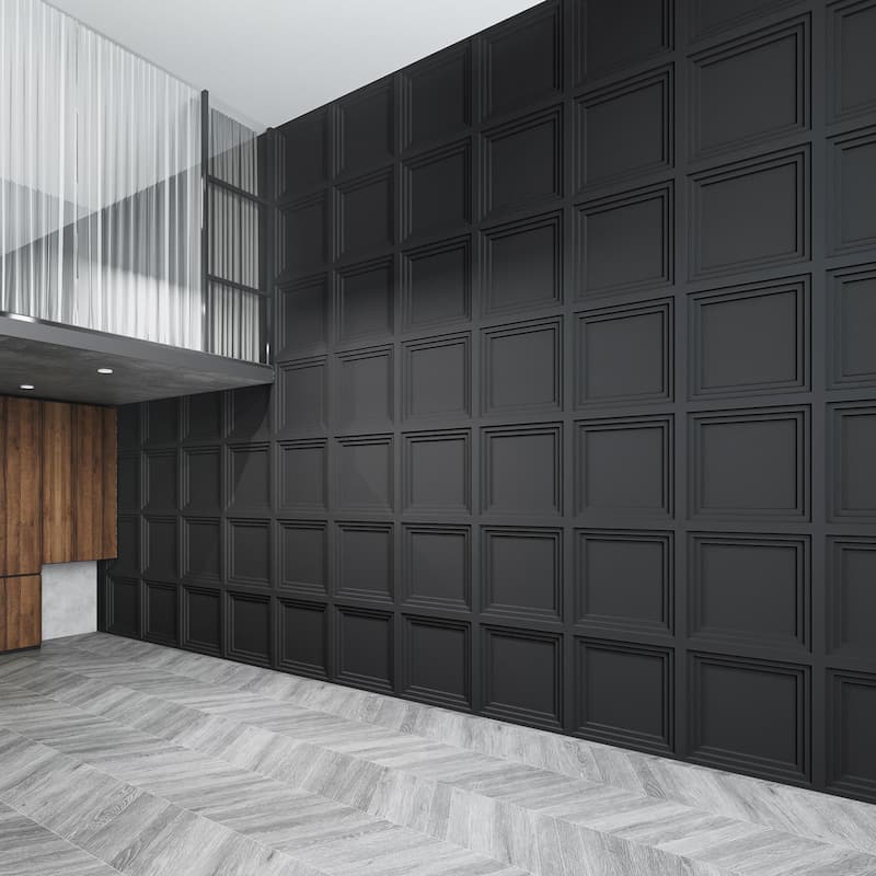 Atr3d 12pcs 24"x24" PVC 3D Wall Panel Ceiling Tile White or Black Cover 48 Sq.Ft.