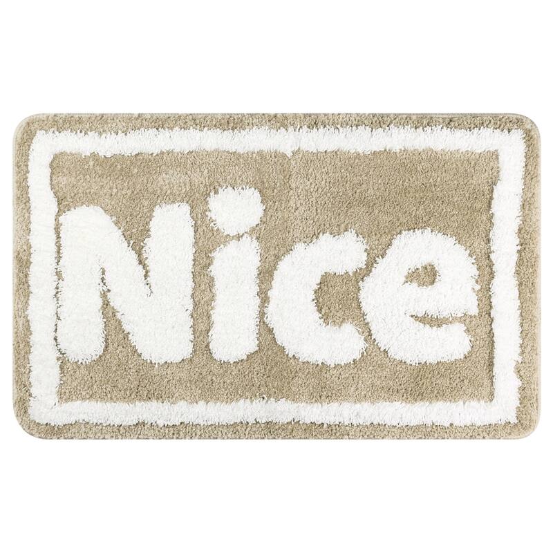 Plush Non-slip Bathroom Letter Rug, Soft Absorbent Bath Mat for Bathroom, Floor, Tub, Shower Room