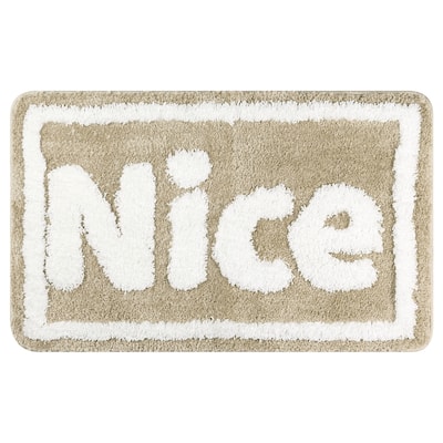 Plush Non-slip Bathroom Letter Rug, Soft Absorbent Bath Mat for Bathroom, Floor, Tub, Shower Room