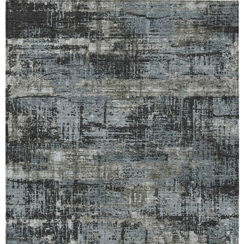 HomeRoots Geometric Transitional Rectangle Outdoor Rug