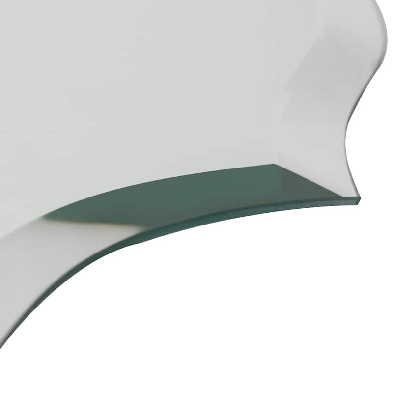 Wall Asymmetrical Silver Glass Mirror