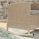 preview thumbnail 45 of 43, Corvus Fatih 3-piece Outdoor Wicker Rocking Chat Set with Cushions