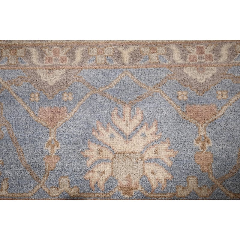 Floral Oushak Large Square Rug Handmade Wool Carpet - 11'11"x 12'2"