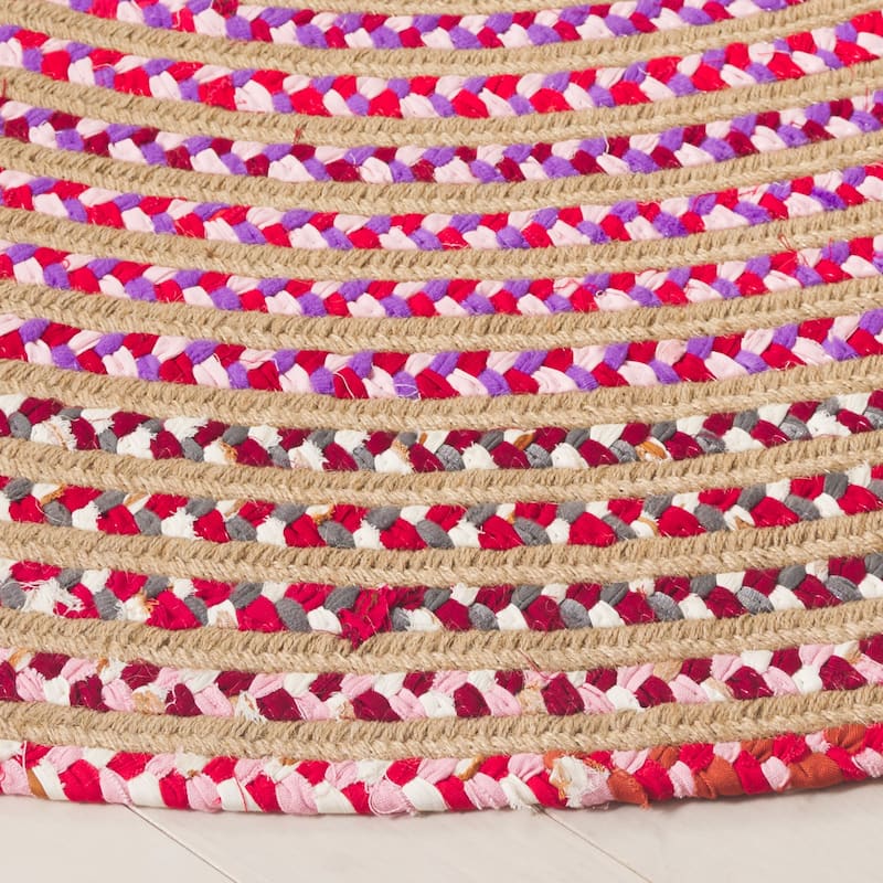 SAFAVIEH Handmade Braided Olalla Jute Blend Reversible Rug